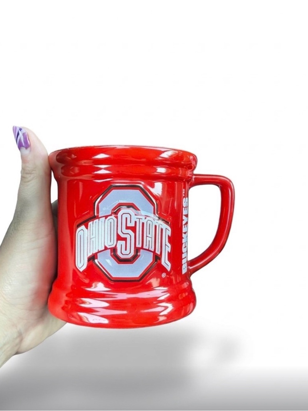 NCAA Ohio State Red Ceramic Mug with Team Logo